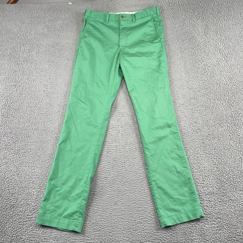 Polo Golf Ralph Lauren Pants Mens 32/34 Green Tailored Fit Cotton Twill Stretch